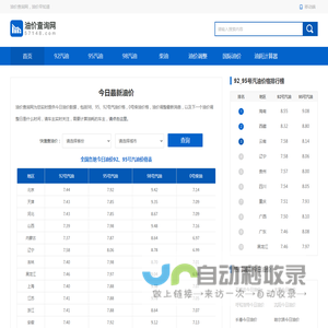 今日油价_今日油价95、92号汽油价格_柴油价格 - 油价查询网