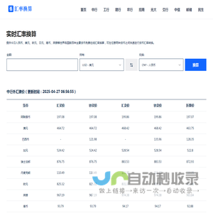 人民币汇率_美元汇率_汇率换算_外汇牌价换算_外汇实时汇率