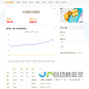 今日金价_黄金价格多少钱1克_金价查询网