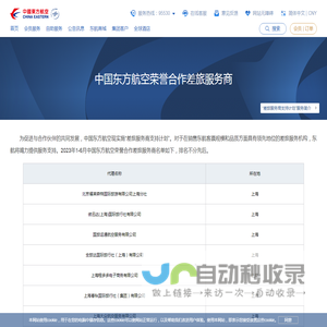 中国东方航空荣誉合作差旅服务商