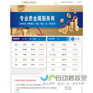 贵金属实时报价|天津黄金回收