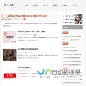 SEO培训_网站优化排名_搜索引擎技术教程-小小课堂SEO自学网