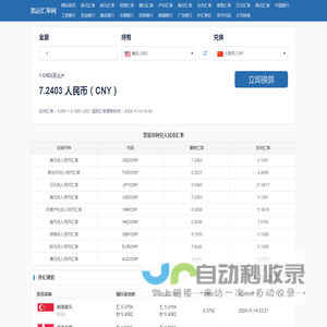 2024 最新实时汇率查询-凯运汇率网