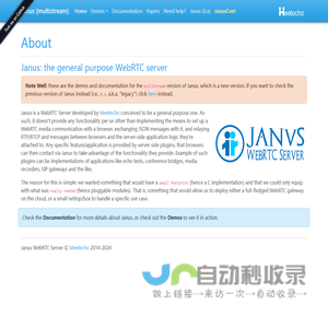 Janus WebRTC Server (multistream): About Janus