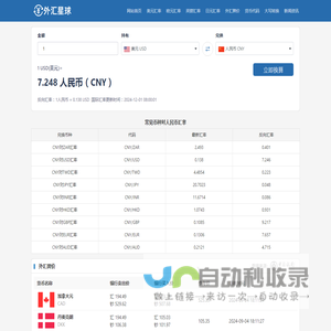 汇率换算_汇率美元换人民币_日元汇率_最新外汇牌价 - 外汇星球